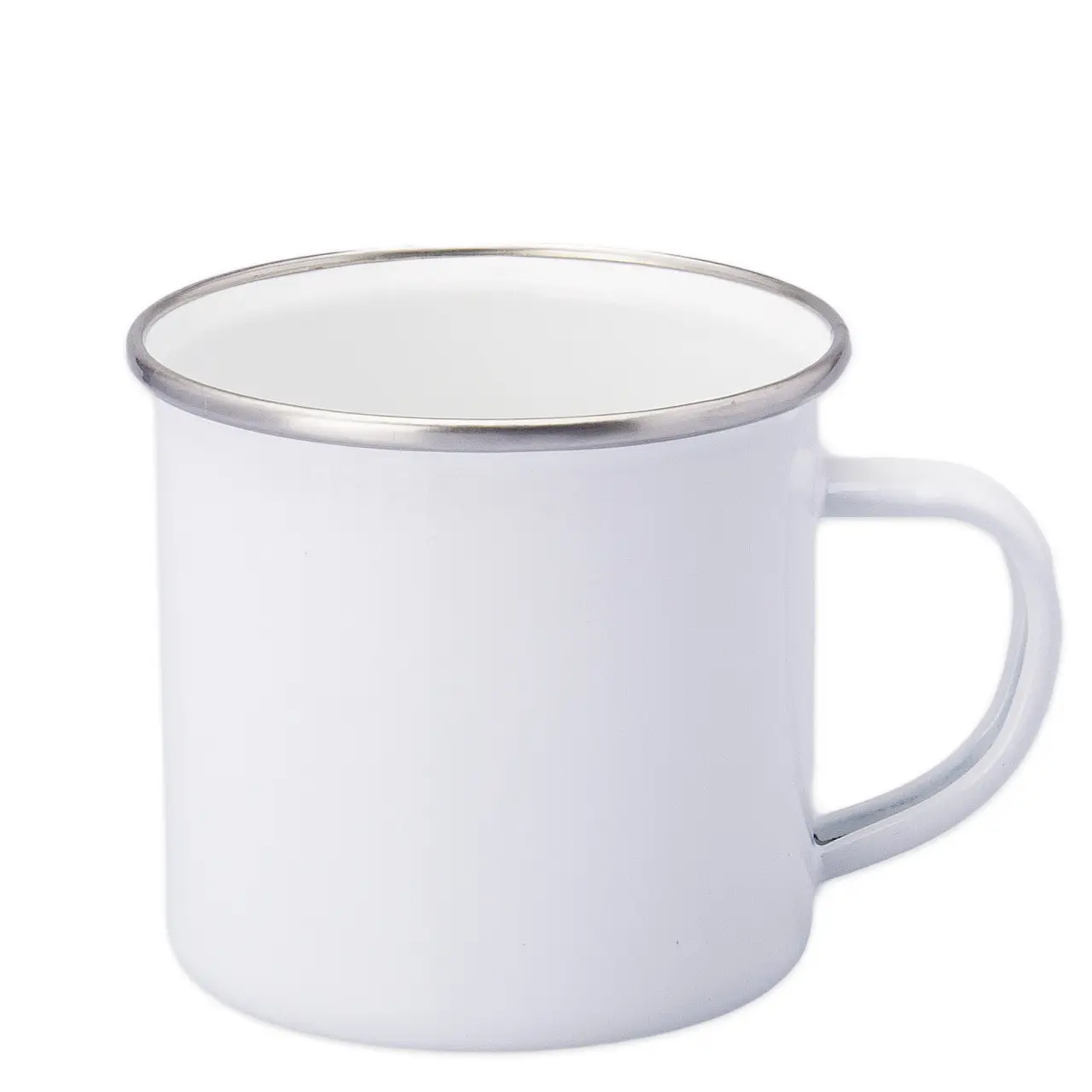 Чашка металева біла